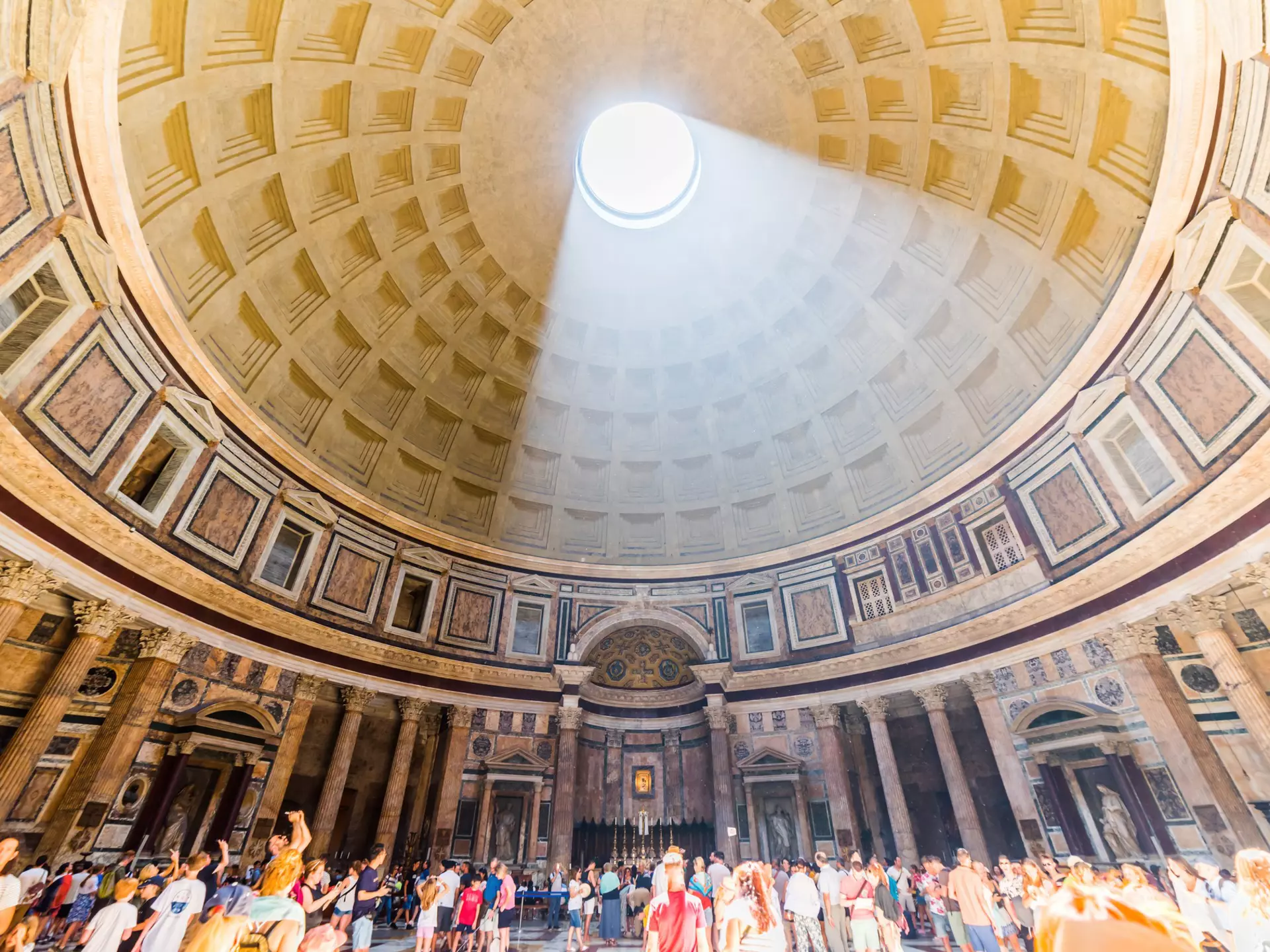 ROME, ITALY - JUNE 30, 2019: Interior view of PANTHEON (Ancient Roman Temple) in Rome center. People visit the Pantheon in Rome, Italy., License Type: media, Download Time: 2025-12-01T16:26:37.000Z, User: dermothegarty77, Editorial: true, purchase_order: 56530 - Guidebooks, job: Global Publishing WIP, client: Western Europe 16, other: Dermot Hegarty