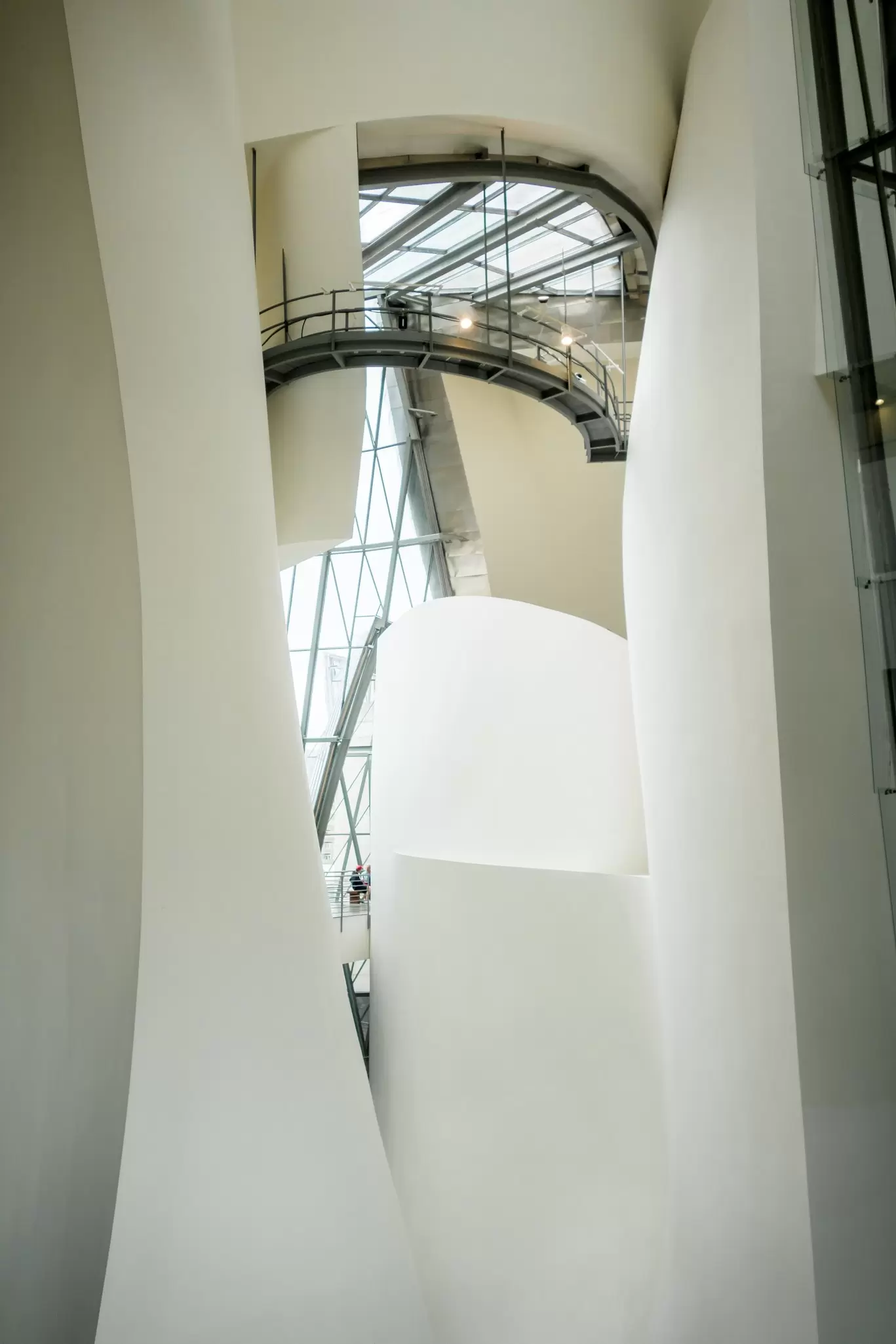 Interior view of the Museo Guggenheim in Bilbao, Spain.