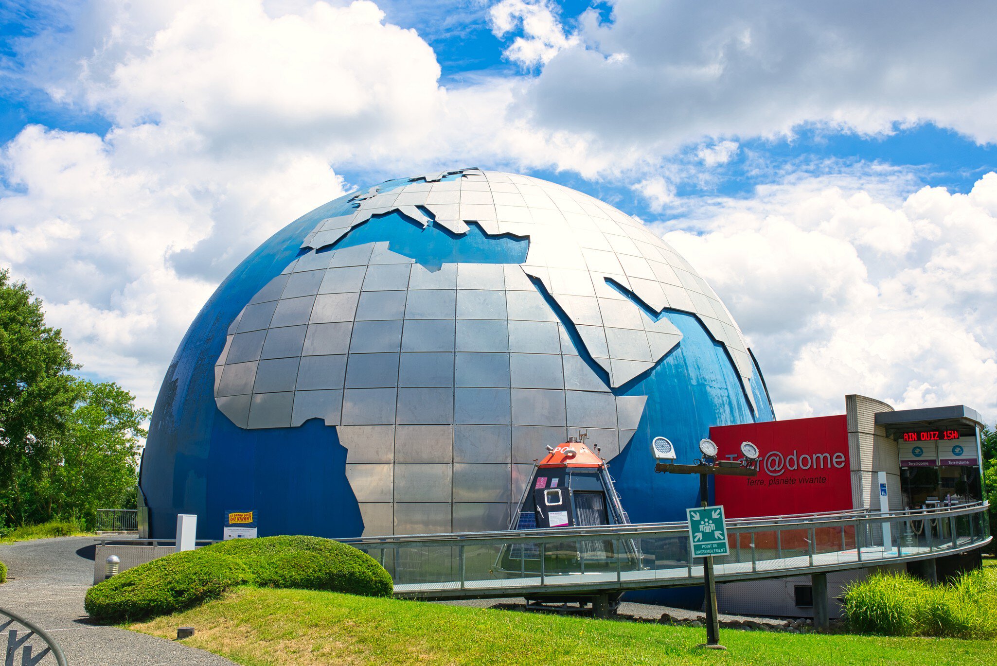 TOULOUSE, FRANCE - JULY, 2018: The planetarium  in the City of Space 'Cite de l'espace', decorated as planet Earth; Shutterstock ID 1154206081; your: Sloane Tucker; gl: 65050; netsuite: Online Editorial; full: POI