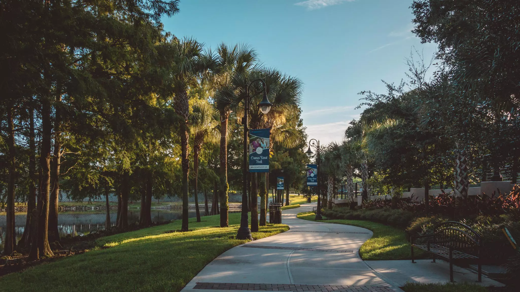 One of the many pathways at Cranes Roost an outdoor park in Altamonte Springs Florida.