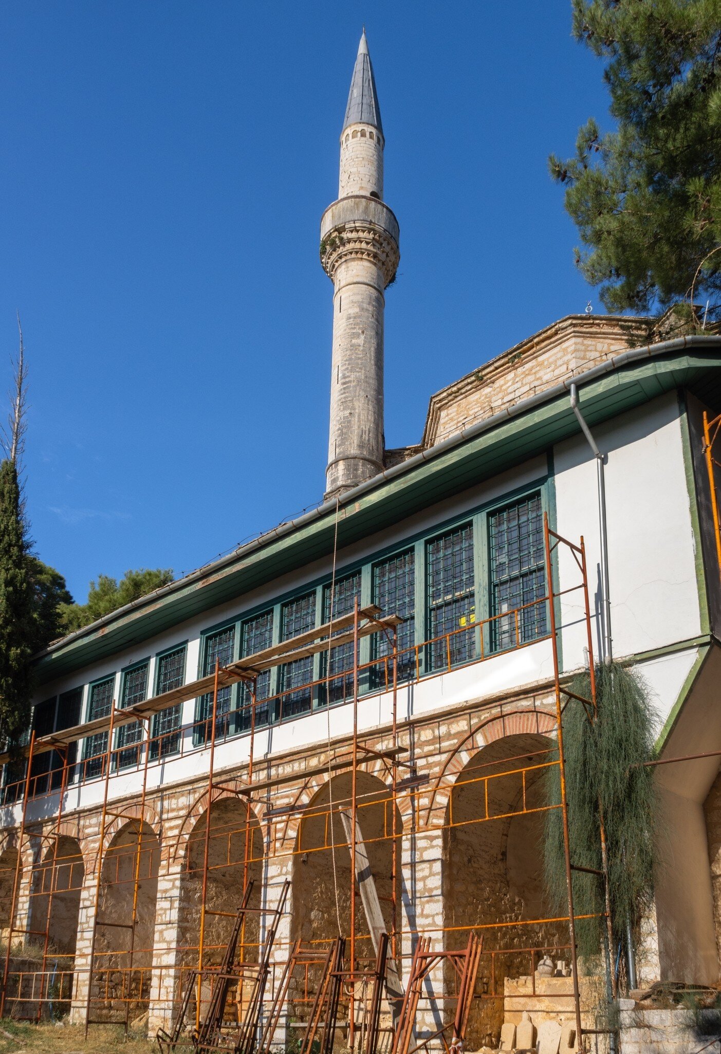 View of the Aslan Pasha Mosque in Ioannina, Greece, which houses the Municipal Ethnographic Museum.