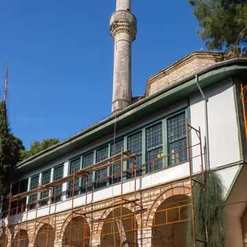 View of the Aslan Pasha Mosque in Ioannina, Greece, which houses the Municipal Ethnographic Museum.