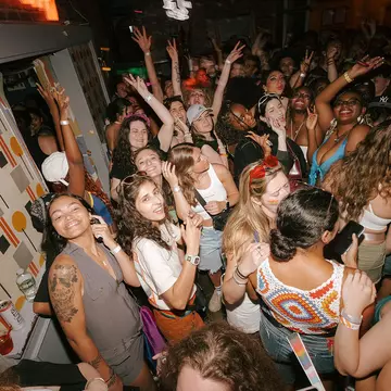 A packed crowd at Henrietta Hudson in New York City. Henrietta Hudson