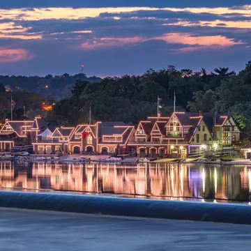 Boat House Row Philadelphia PA at Dusk