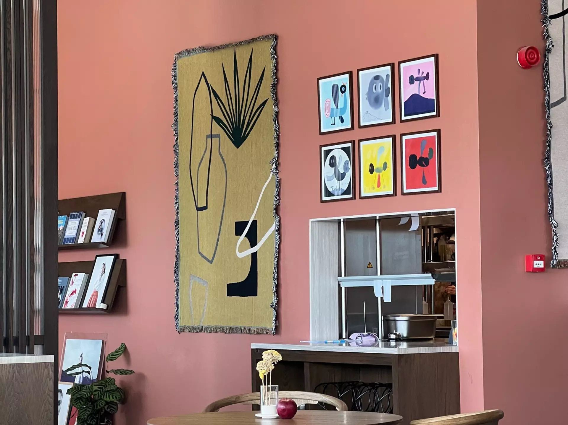 Poached eggs dressed with scallion garnish and a tomato sauce