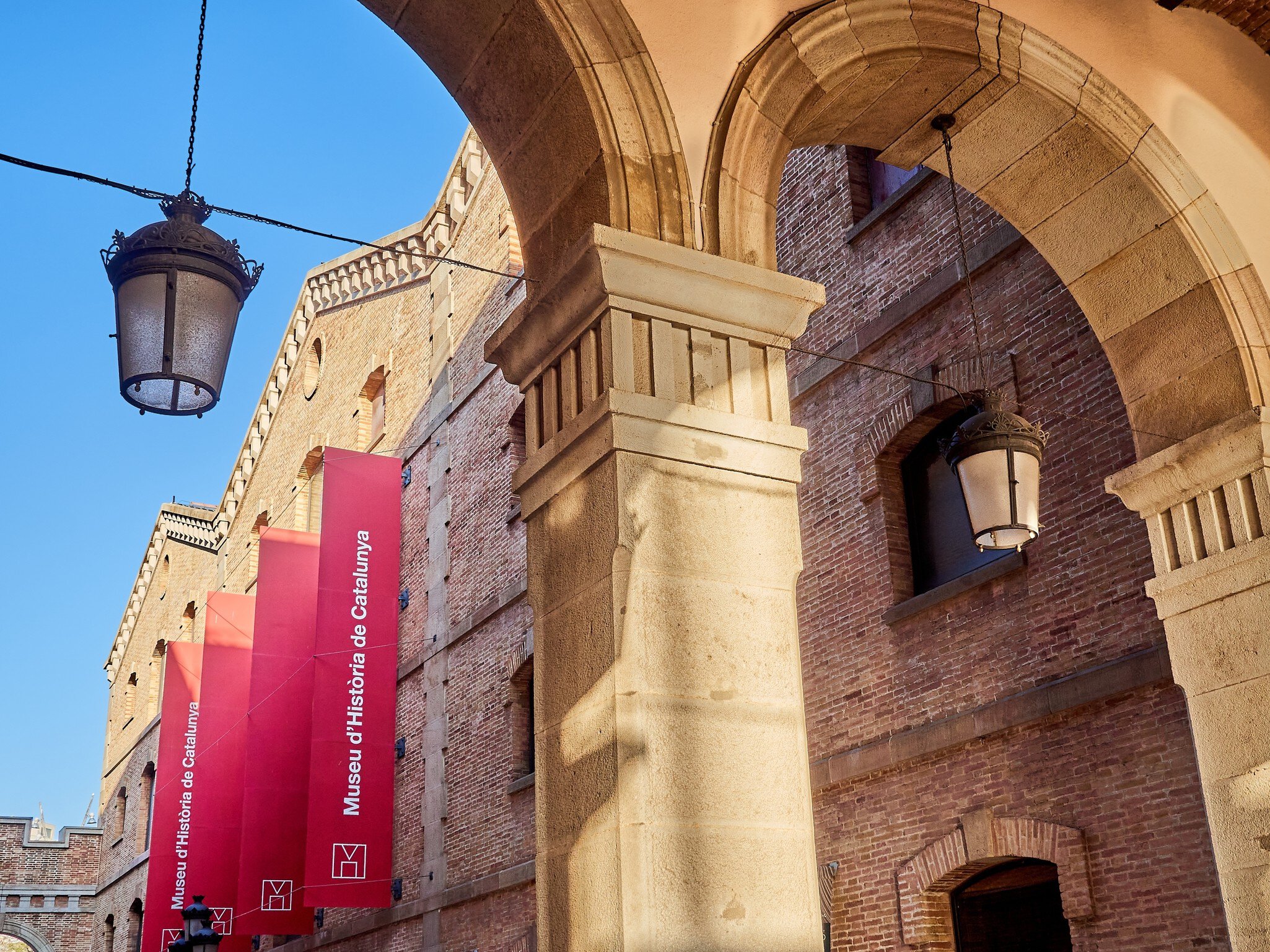 Palau de Mar, a former port warehouse that houses the Museum of the History of Catalonia, in Barcelona, Spain.