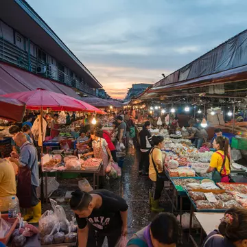 The meat market at the Khlong Toey Market in Bangkok. amnat30/Shutterstock