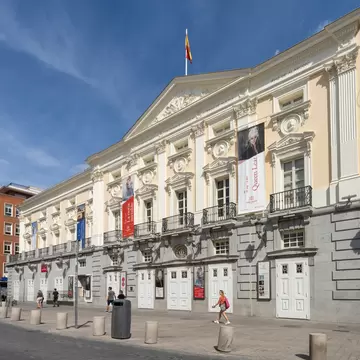Exterior view of the Teatro Español in Madrid, Spain.