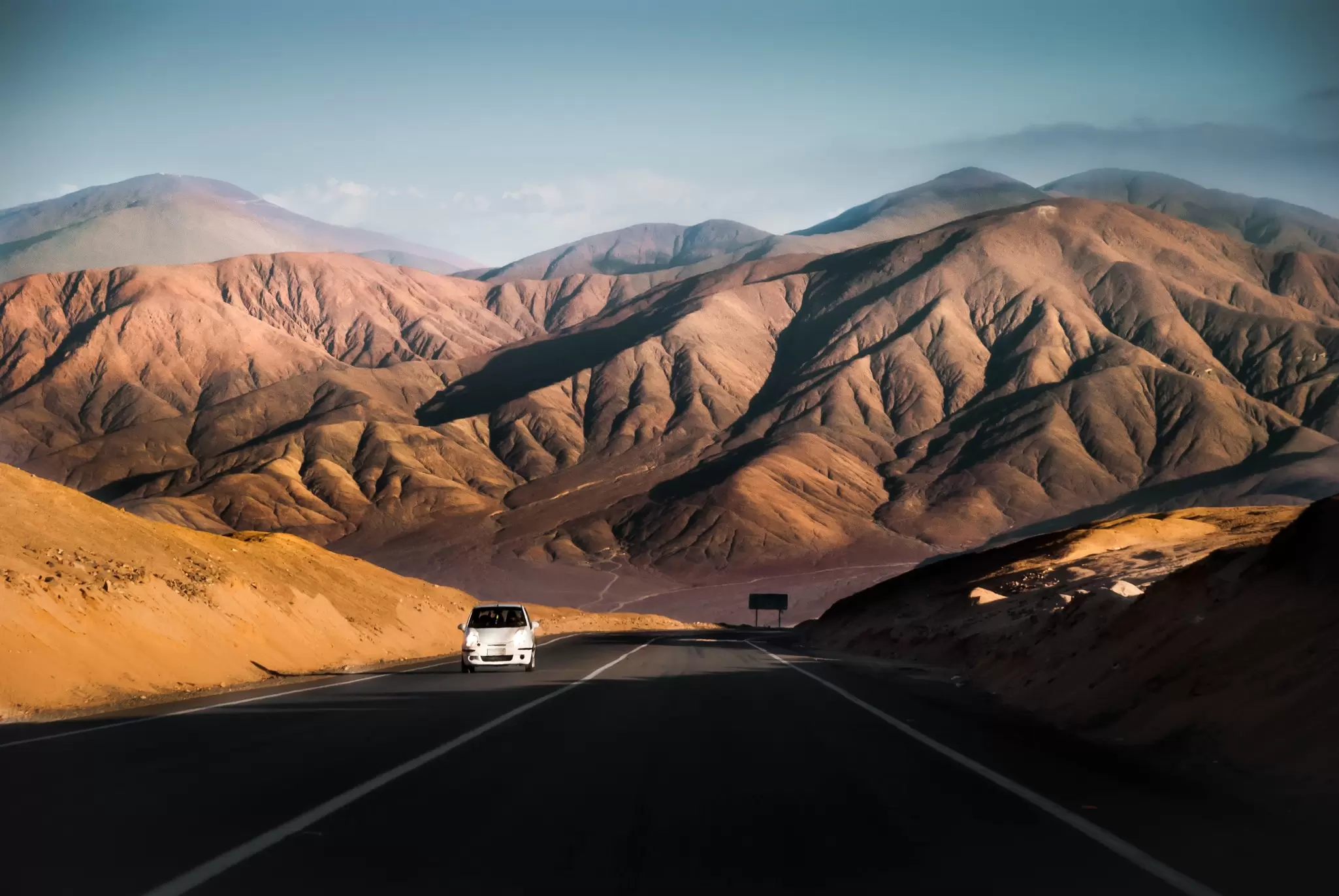 Explore the expansive South American landscapes by car. Igor Alecsander / Getty Images