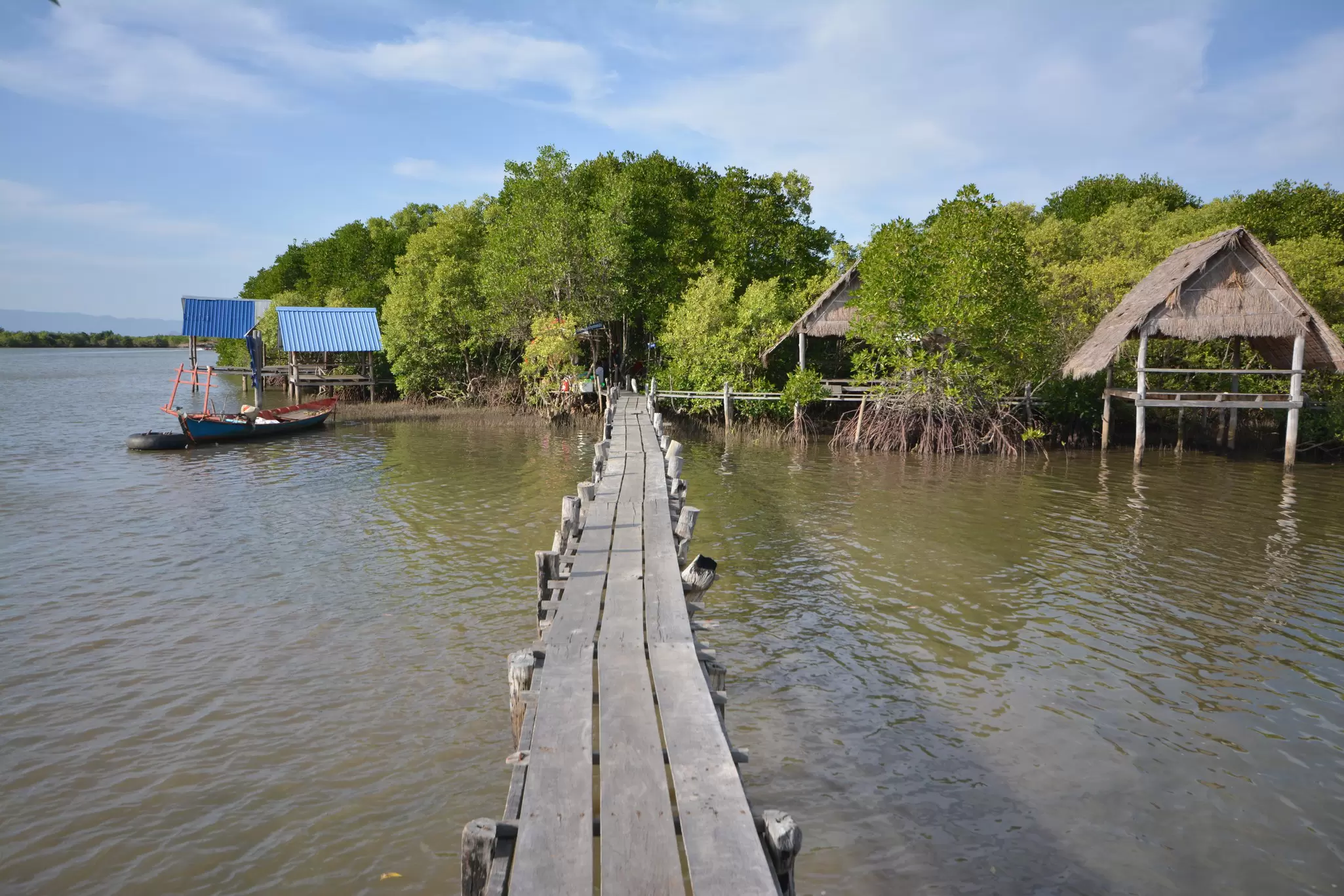 Over water structures in Kampot, Cambodia. 