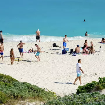Gently sloping Playa Delfines is one of Cancún’s most popular beaches for good reason. George Wirt/Shutterstock