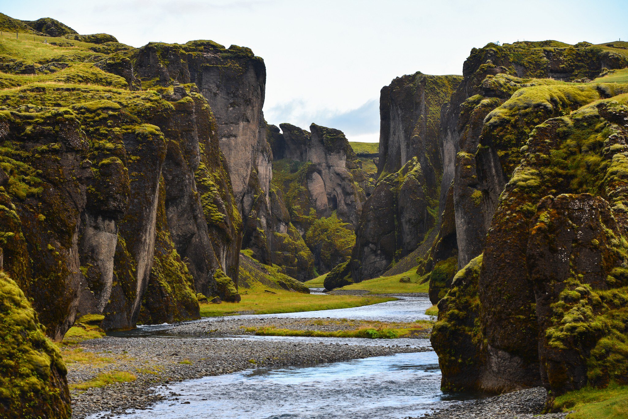 Green Fjaðrárgljúfur canyon, near Kirkjubæjarklaustur village, South Coast of Iceland, License Type: media, Download Time: 2025-02-05T17:15:33.000Z, User: rhylton_redventures, Editorial: false, purchase_order: 65030 - Newsletter, job: Lonely Planet WIP, client: Lonely Planet WIP, other: Rhianydd Hylton