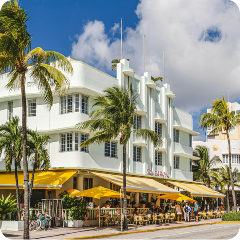 View of a hotel in Miami.