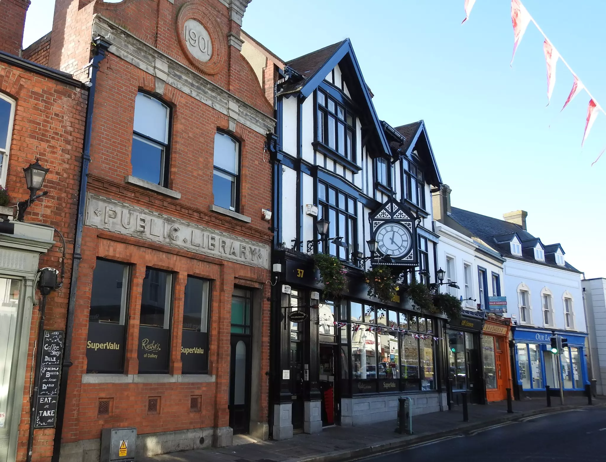 Historic buildings on Castle Street, Dalkey Village.