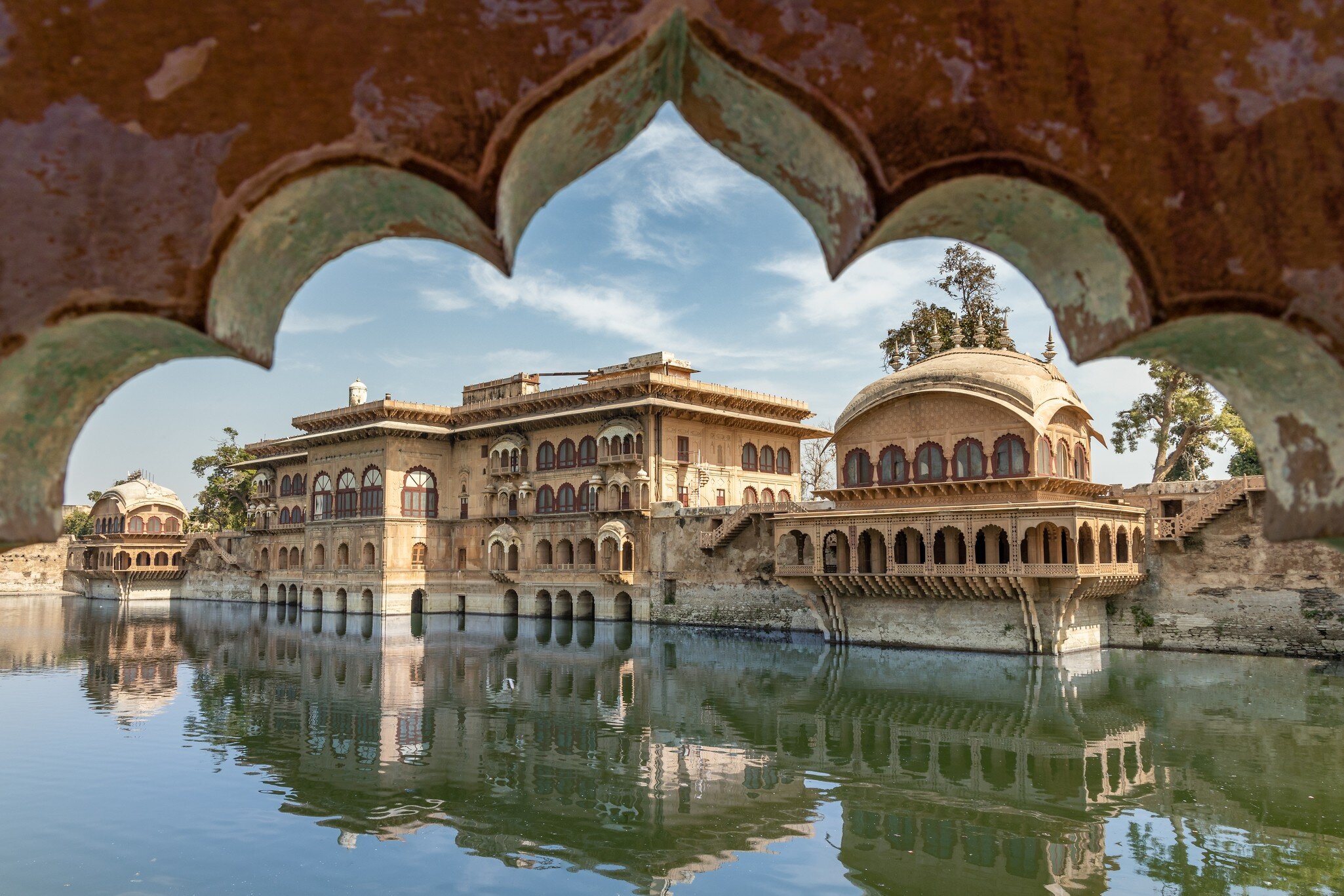 Deeg Palace near Bharatpur was built in 1772 as a luxurious summer resort for the Jat rulers of Bharatpur State. Rajasthan, India.