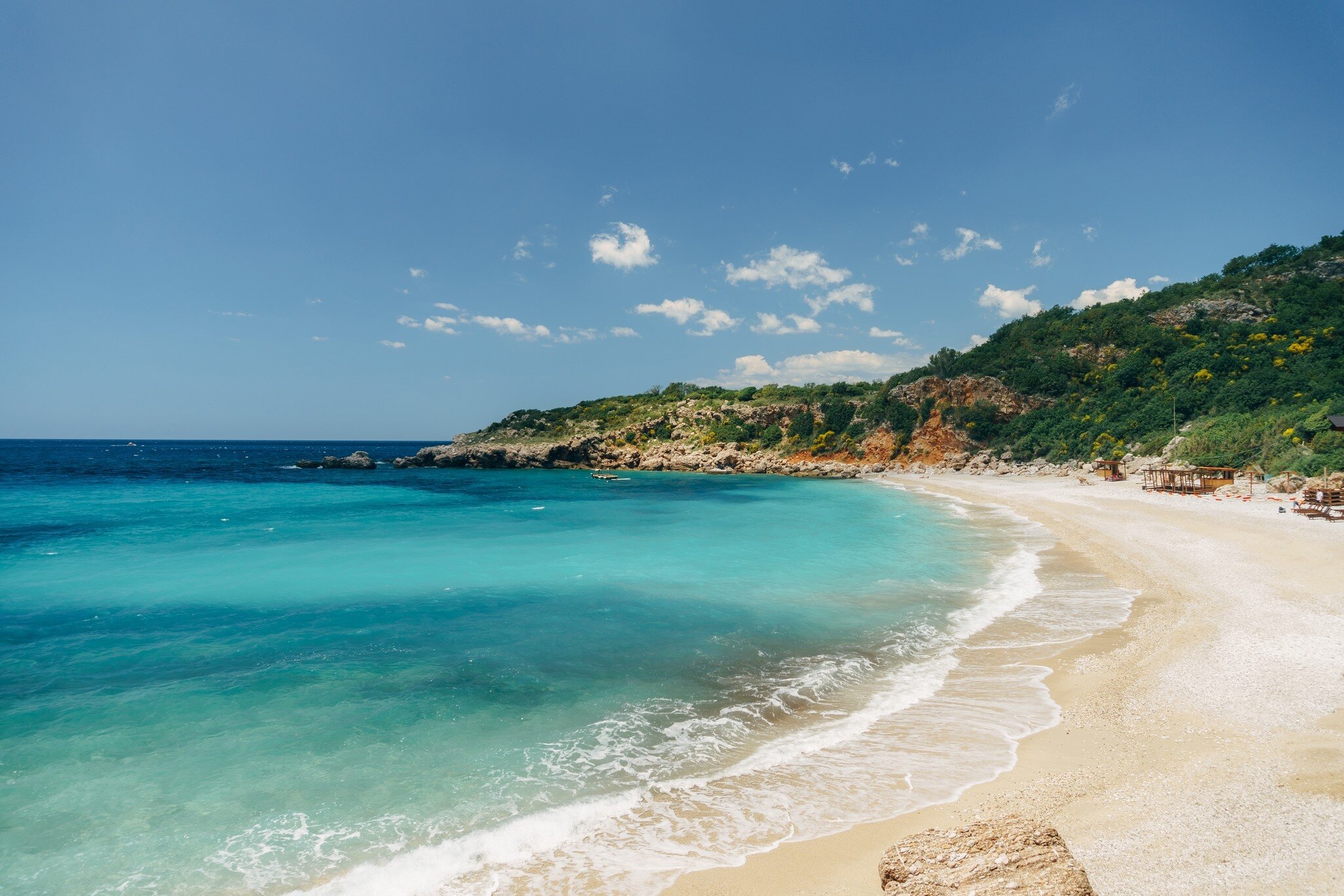 Clean sand and turquoise water on the beach of Drobni Pijesak; Shutterstock ID 2097354523;