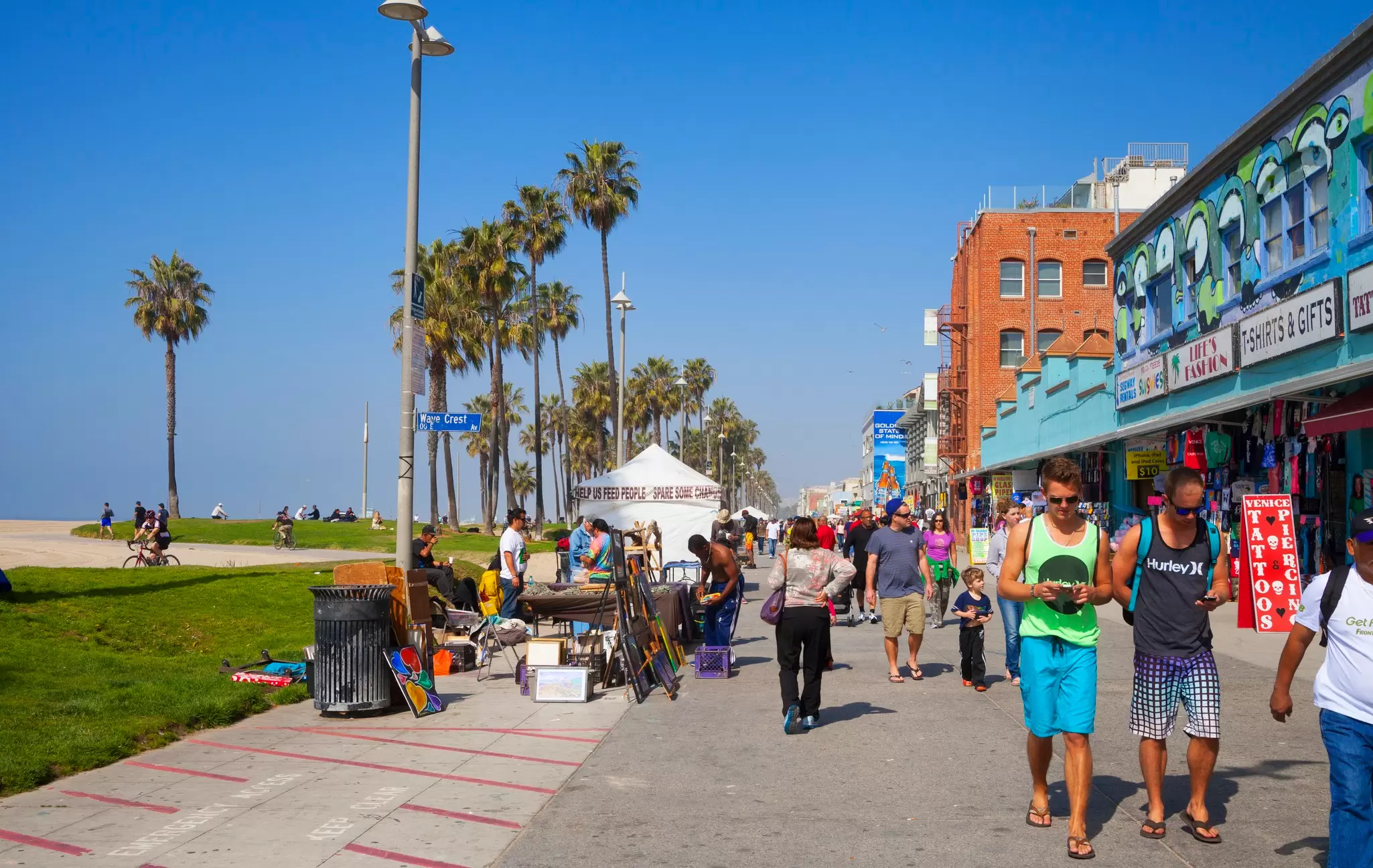 The best way to explore Venice Beach and its eclectic boardwalk is on foot © Getty Images