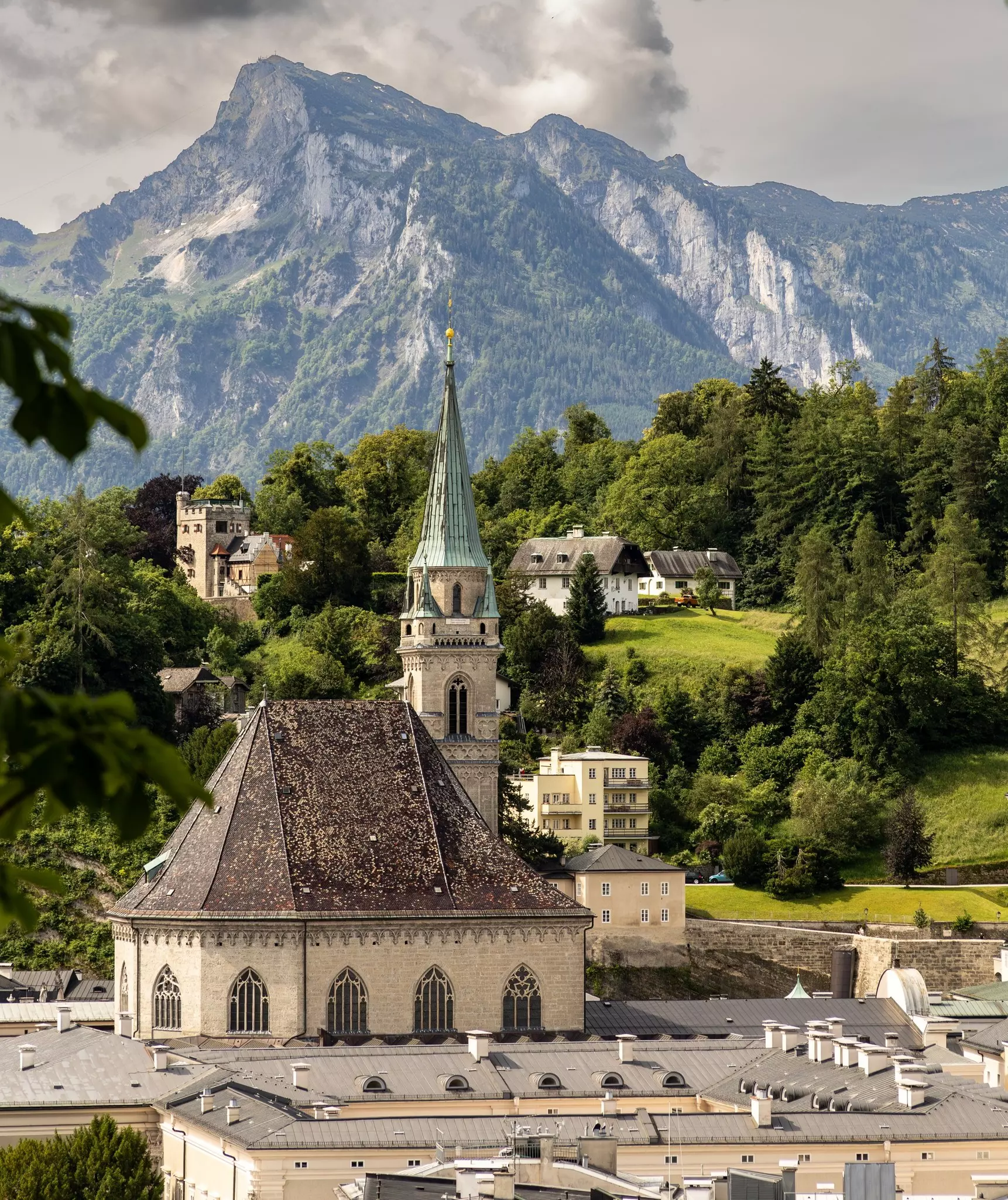 Untersberg peak seen from the city of Salzburg., License Type: media, Download Time: 2025-03-13T14:06:40.000Z, User: rhylton_redventures, Editorial: false, purchase_order: 65030 - Newsletter, job: Lonely Planet, client: Lonely Planet WIP, other: Rhianydd Hylton