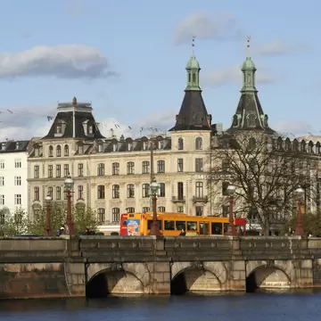 Dronning Luises Bridge in Norrebro. Copenhagen, Denmark.