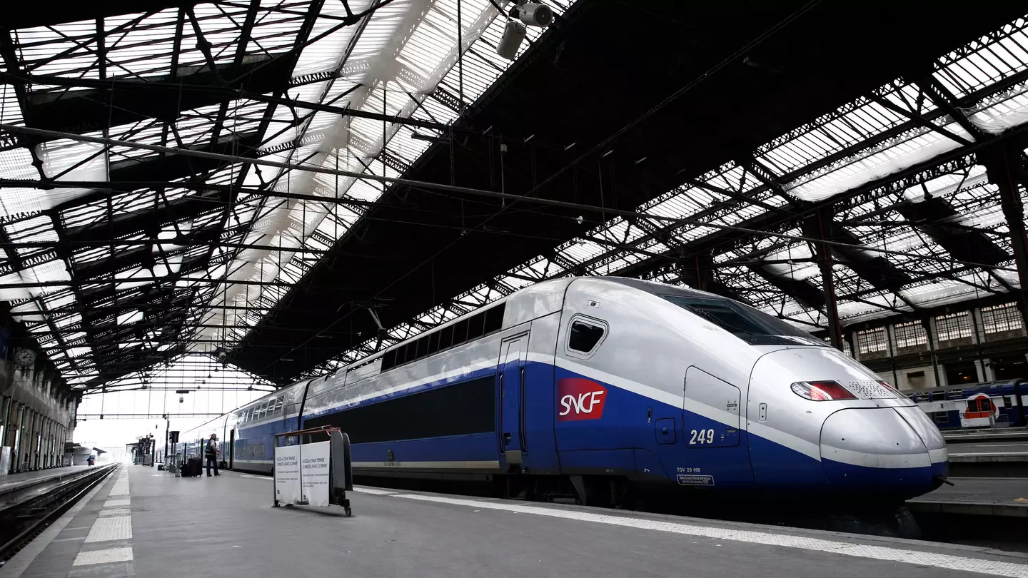 Paris,France Mar. 22,2018. French TGV trains sit in platform at Gare de Lyon railway station during a nationwide strike by French SNCF railway workers  License Type: media  Download Time: 2023-08-31T19:59:11.000Z  User: Norma.PrauseBrewer_LonelyPlanet  Is Editorial: Yes  purchase_order:   