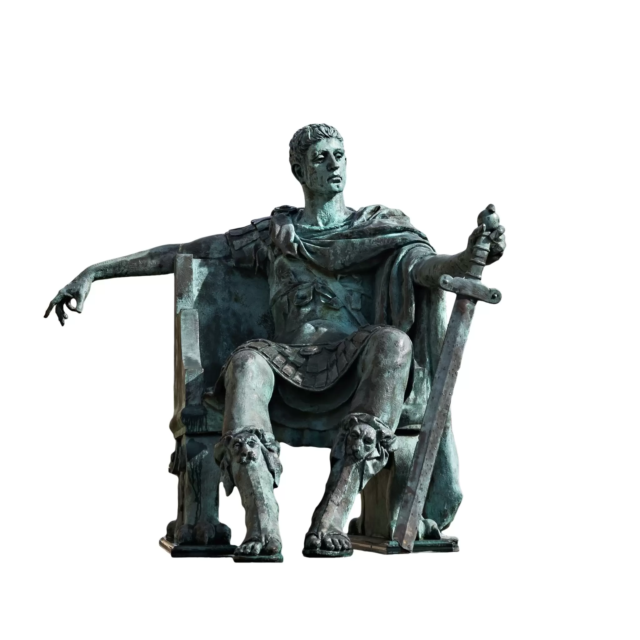 Bronze statue of Constantine I in York, England, near the spot where he was proclaimed Augustus in 306, License Type: media, Download Time: 2024-10-01T21:33:40.000Z, User: joe_lp, Editorial: false, purchase_order: 56530, job: Global Publishing WIP, client: Amazing World Atlas 2, other: Joe Fullman
