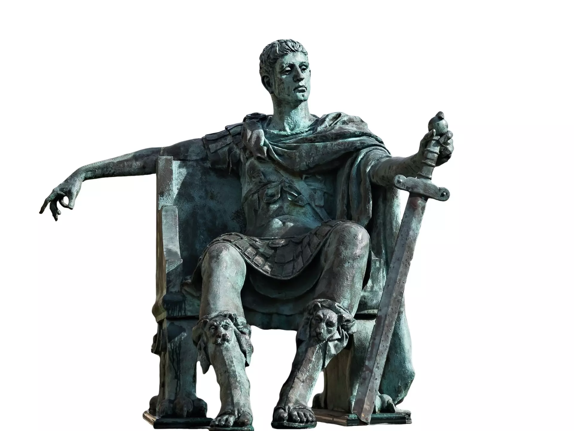 Bronze statue of Constantine I in York, England, near the spot where he was proclaimed Augustus in 306, License Type: media, Download Time: 2024-10-01T21:33:40.000Z, User: joe_lp, Editorial: false, purchase_order: 56530, job: Global Publishing WIP, client: Amazing World Atlas 2, other: Joe Fullman