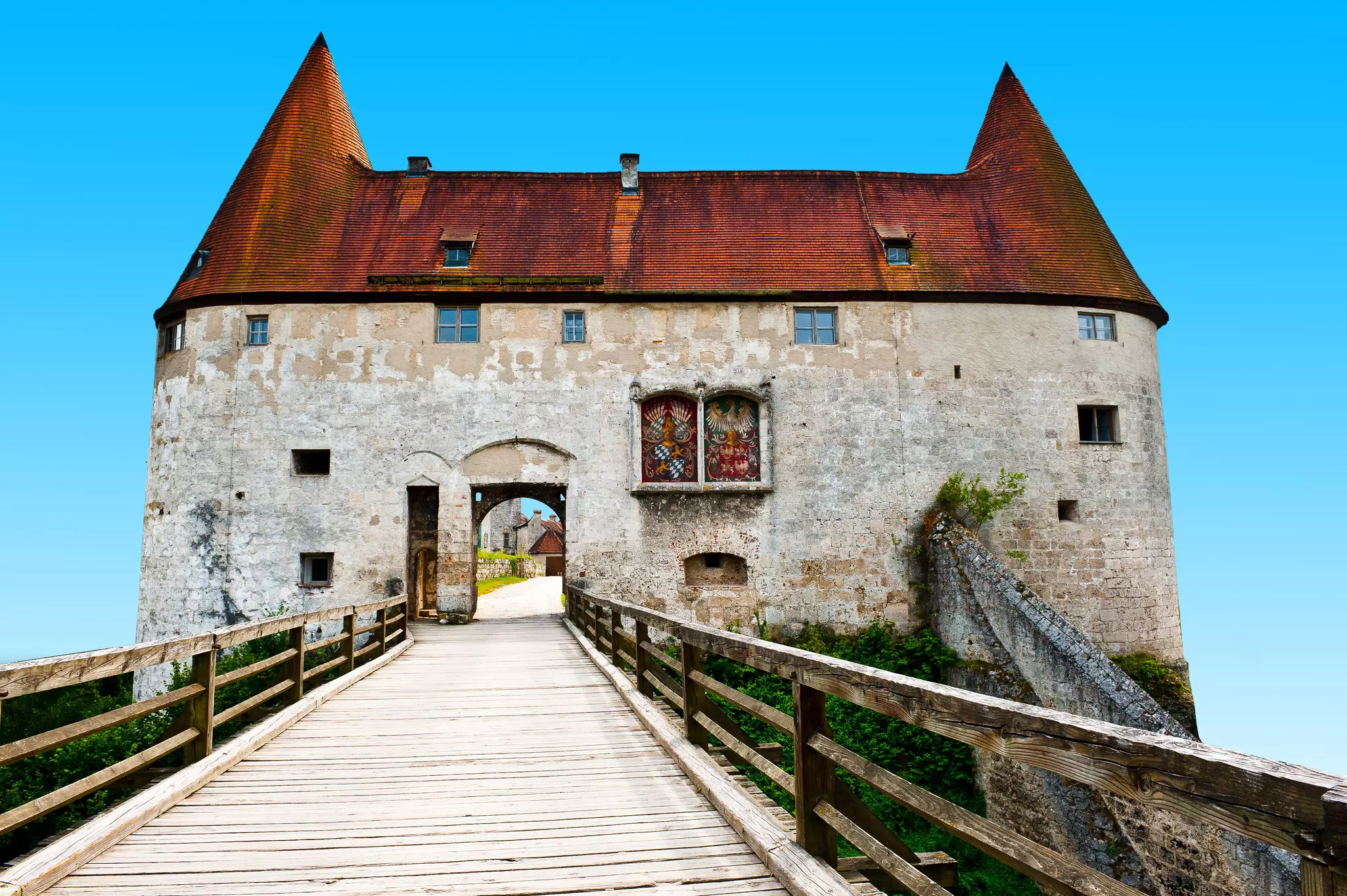 A gate at the fortress at Burghausen, the “longest castle in the world,” Bavaria