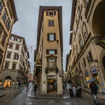 The narrow streets of the Florence's historic center. John Silver/Shutterstock