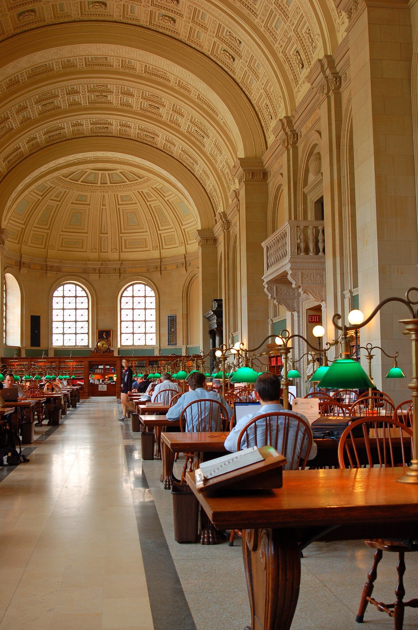 Students, workers and researchers make use of a quiet room in the Boston Public Library in Boston, Massachusetts.