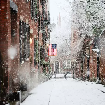 Beacon Hill neighborhood in Boston on a winter day. Andrew Spencer/Unsplash