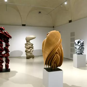 FLORENCE, ITALY - SEPTEMBER 21: General view of the english artist Tony Cragg's exhibition "Transfer" preview at Museo Novecento on September 21, 2022 in Florence, Italy. (Photo by Roberto Serra - Iguana Press/Getty Images)