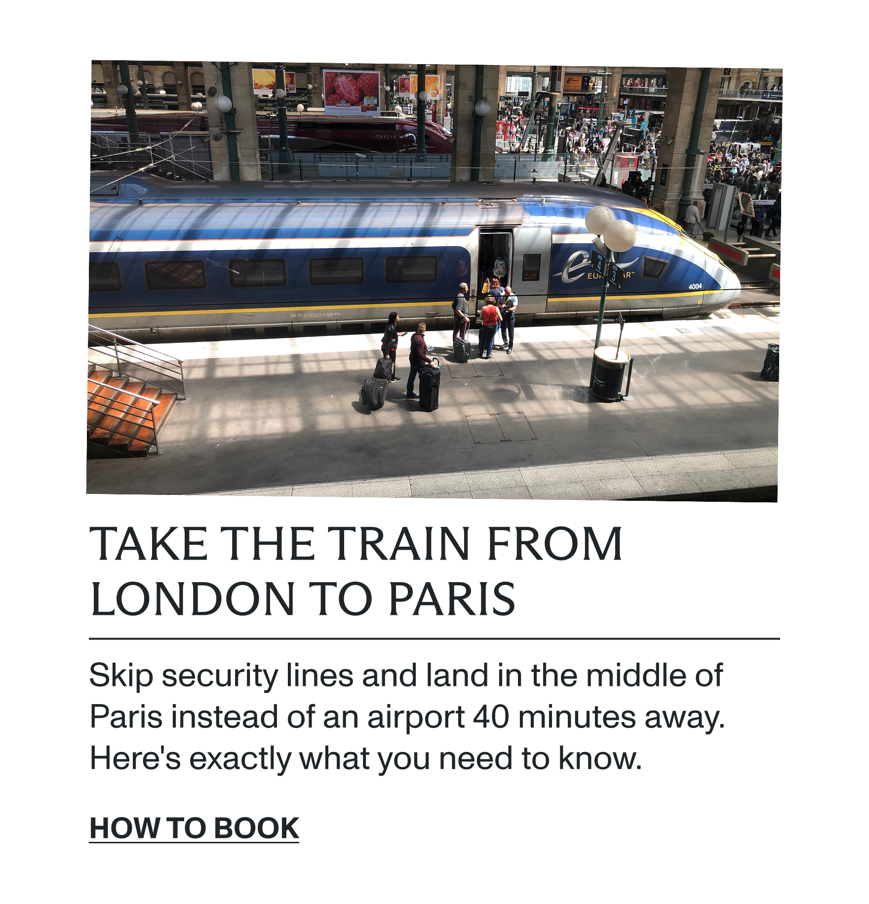Take the Train From London to Paris