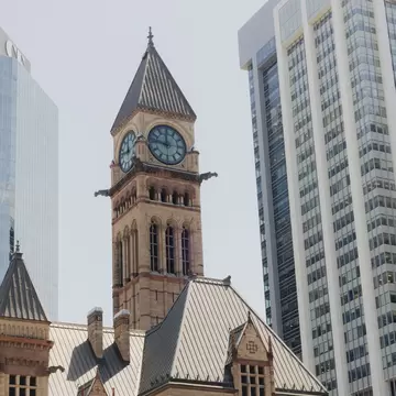 Exterior of Old City Hall in Toronto, Canada.