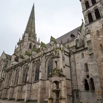 France, Burgundy, cathedral of Autun.stained glass windows of the cathedral of autun.Saint-Lazare Cathedral; Shutterstock ID 2243240529;
