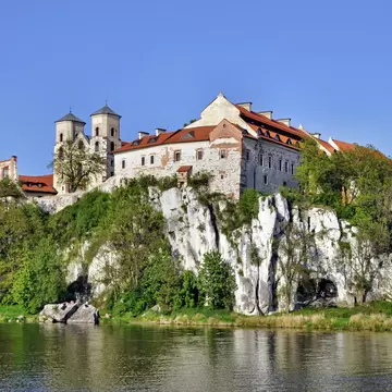 Benedictine monastery and Saint Peter and Paul church on the rocky hill by the Vistula river in Tyniec near Cracow, Poland; Shutterstock ID 101821510; your: Bridget Brown; gl: 65050; netsuite: Online Editorial; full: POI Image Update