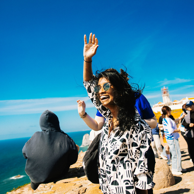 Social Media Director Deepa Lakshmin in Portugal's Cabo de Roca