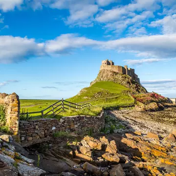 Lindisfarne Castle on the Northumberland coast, England. Michael Conrad/Shutterstock