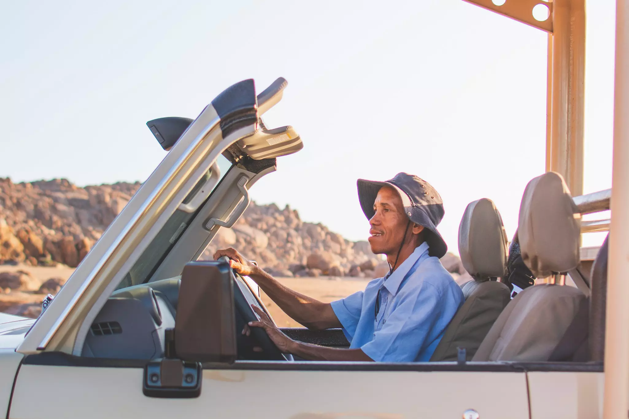 A shared taxi is useful for traveling in larger Namibian towns © Melanie van Zyl / Lonely Planet