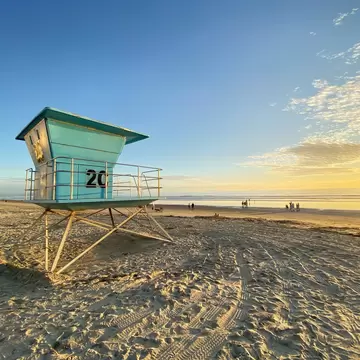 Lifeguard tower on the Coronado Beach during sunset time. San Diego, California, USA.; Shutterstock ID 1655893147; your: Bridget Brown; gl: 65050; netsuite: Online Editorial; full: POI Image Update