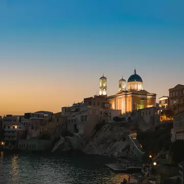 Travel to Ermoupolis, Syros where Greek island visit St Nicholas of the Rich, referencing the shipowners from the surrounding Vaporia neighbourhood, this beautiful Orthodox church, License Type: media, Download Time: 2025-11-30T19:25:47.000Z, User: LP_YKhanna, Editorial: false, purchase_order: 65050 - Digital Destinations and Articles, job: LP, client: App Content, other: Yuvraj Khanna
