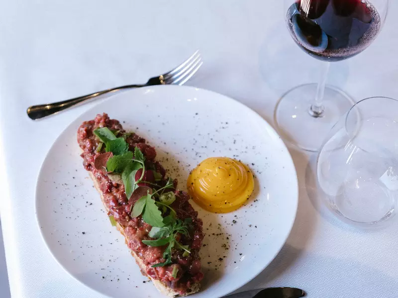 Steak Tartar. Los caños Restaurant. Haro. La Rioja. SPAIN. May 2024.
Spain Marketing 1379722