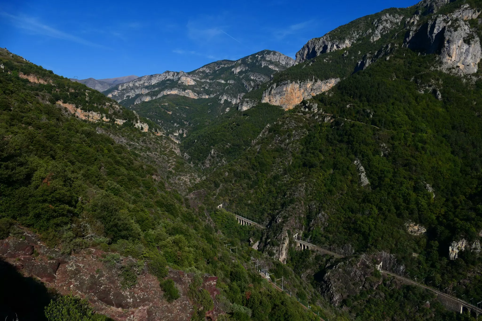 The Train des Merveilles railway line climbs through the Alpes-Maritimes region © Yvan Tessier / Getty Images