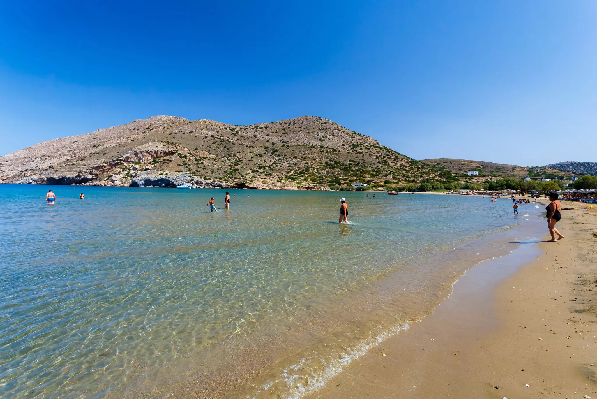 GALISSAS, SYROS - JULY 2017: beach of Galissas in Syros island, Greece against a clear blue sky. Galissas is one of the few sand beaches in Syros island
1028615686
kyklades, siros, dual-iso, galissas