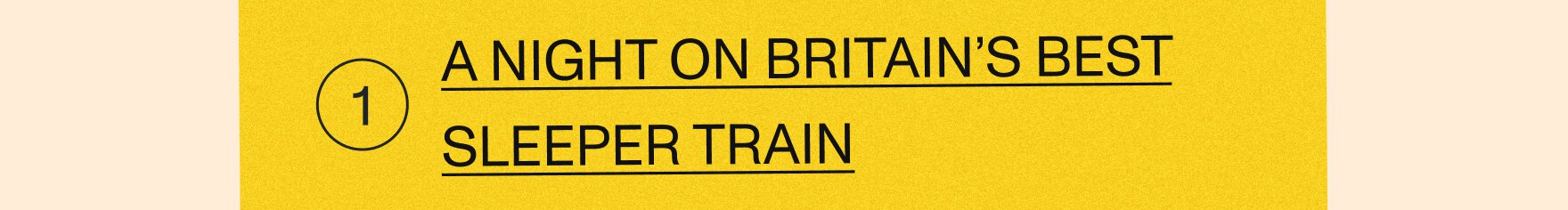 A night on Britain's best sleeper train