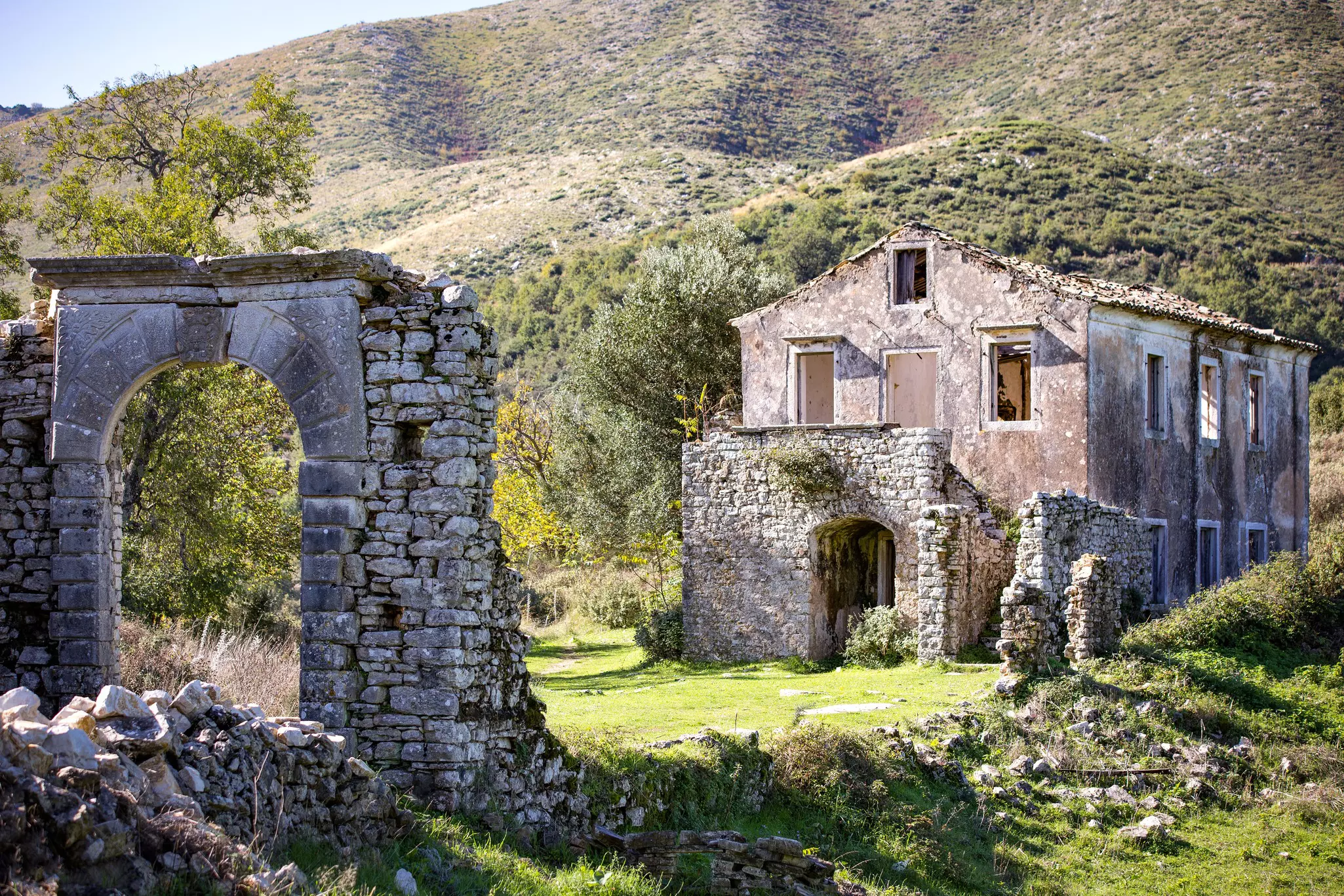 Ruins of stone houses