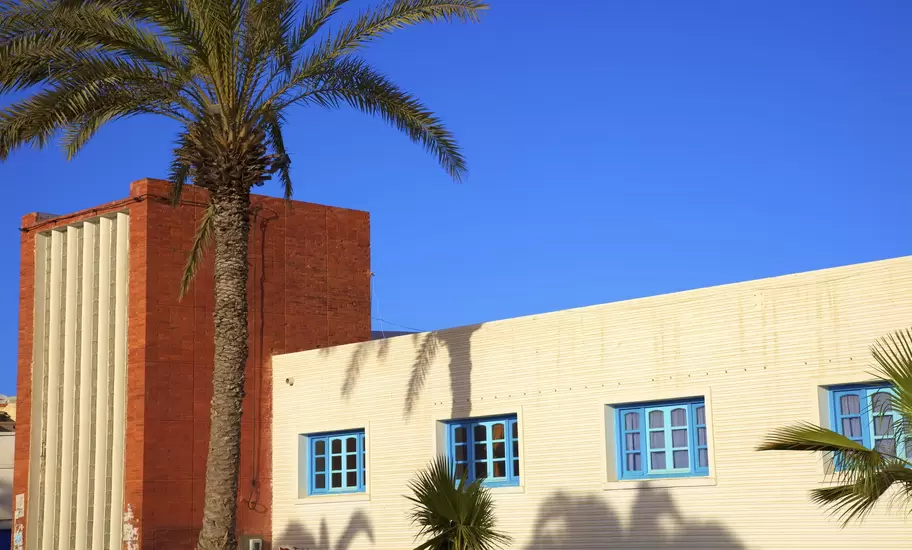 Art Deco architecture, Sidi Ifni, Morocco, North Africa, Africa