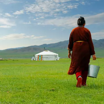 A Mongolian farmer. michel arnault/Shutterstock