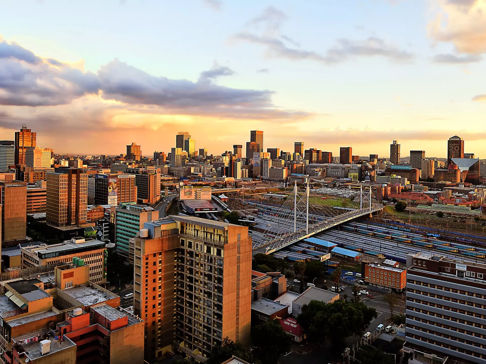 Cityscape view of residential area, Johannesburg.
Johannesburg