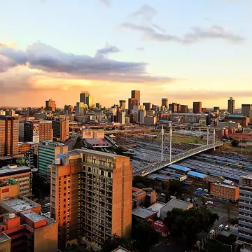 Cityscape view of residential area, Johannesburg.
Johannesburg