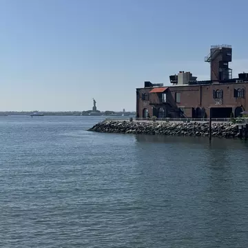 Statue of Liberty as seen from Red Hook, Brooklyn, NY.